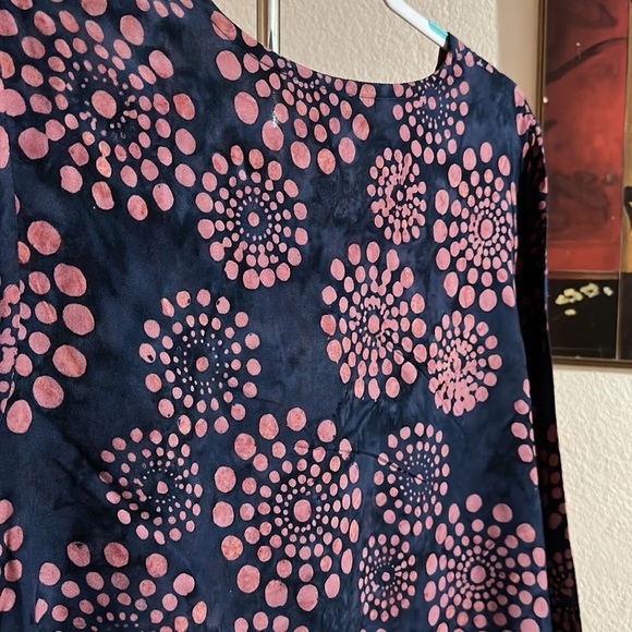 Soft surroundings navy pink top size S/M - Picture 7 of 8